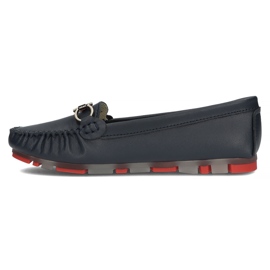 Mocasines de piel Filippo DP3613/22 Nv Rd azul marino 5