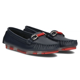 Mocasines de piel Filippo DP3613/22 Nv Rd azul marino 6