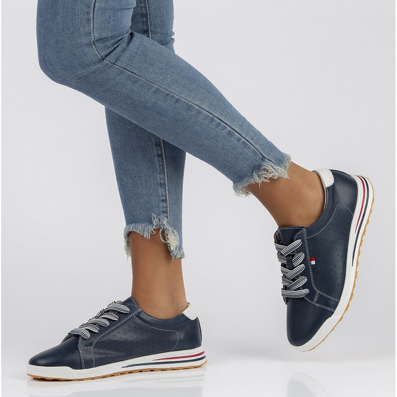 Zapatos de piel Filippo DP3509/22 Nv azul marino 1