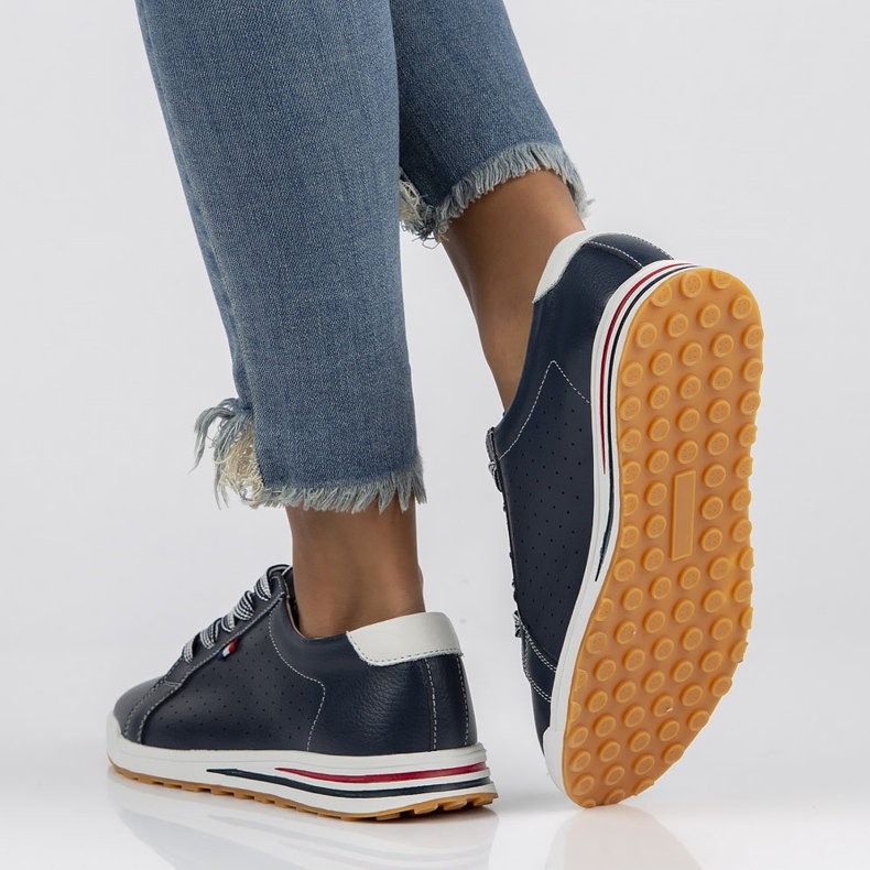 Zapatos de piel Filippo DP3509/22 Nv azul marino 2