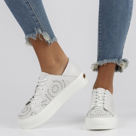 Zapatos de piel FILIPPO DP3529/22 Wh blanco 2