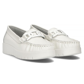 Mocasines de piel Filippo DP3334/22 Wh blanco 4