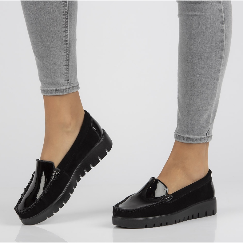 Zapatos de cuero Filippo DP3024/22 Bkl negro 1