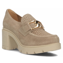 Zapatos de piel Filippo 20097 Taupe gris 5