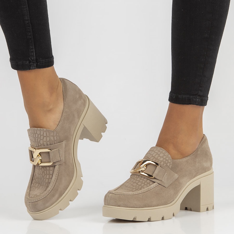 Zapatos de piel Filippo 20097 Taupe gris 1