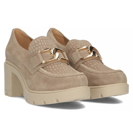 Zapatos de piel Filippo 20097 Taupe gris 8