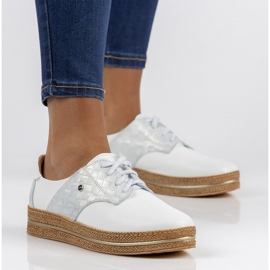 Zapatos de piel Filippo 10123 blanco 7