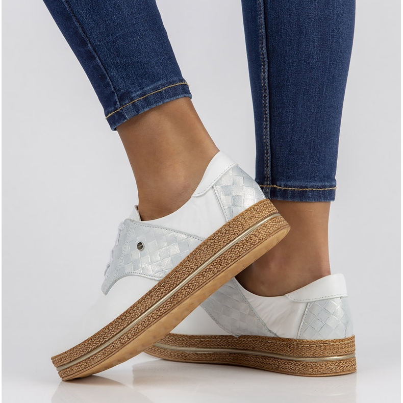 Zapatos de piel Filippo 10123 blanco 1