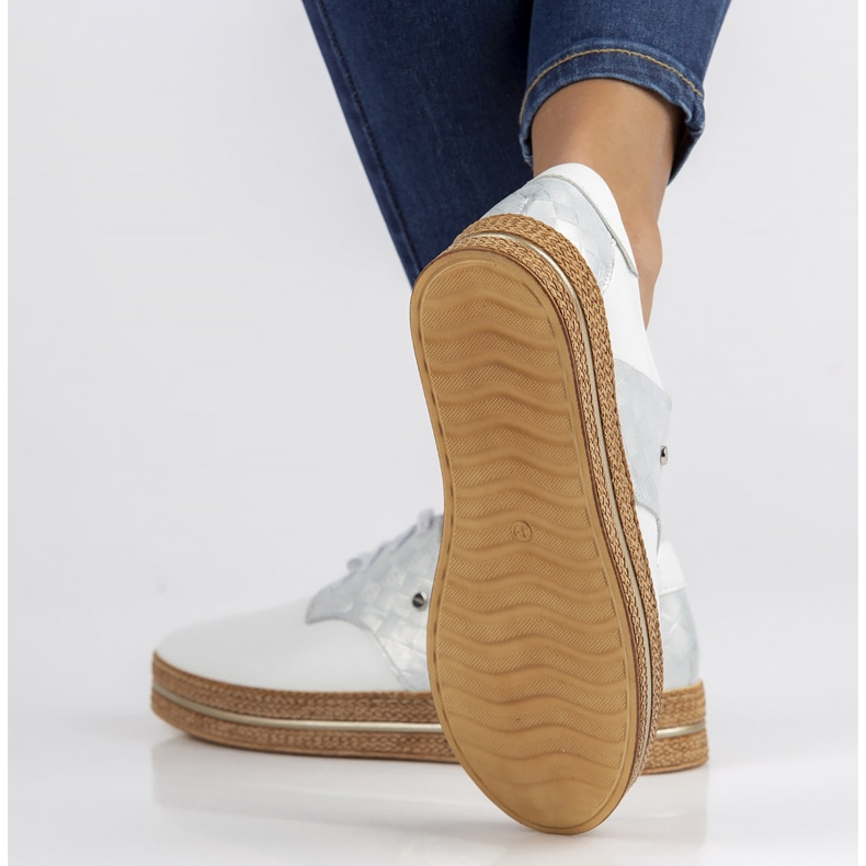 Zapatos de piel Filippo 10123 blanco 2