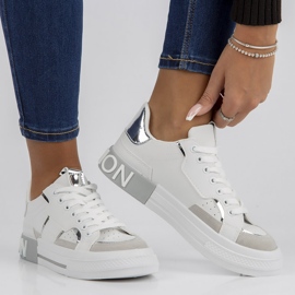 Zapatillas Filippo GG599 plateadas blanco plata multicolor 2