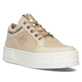 Deportivas de piel Filippo 149 beige 4