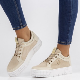 Deportivas de piel Filippo 149 beige 7