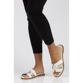 Zapatillas Filippo LH-305 de piel blanco 4