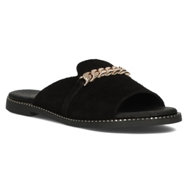 Zapatillas Filippo LH-190 de cuero negro 3