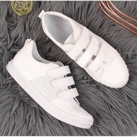 Zapatos de niña sneakers con velcro blanco Kornecki 6286 4