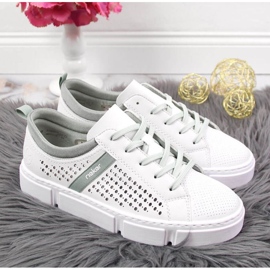 Zapatos piel calados Rieker W RKR509 blanco 2
