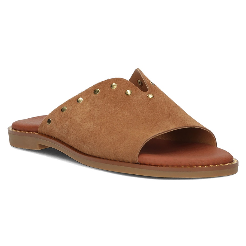 Babuchas de piel Filippo LH-425 Camel marrón 1