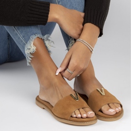 Pantuflas de Piel Filippo LH-200 Camel marrón 2 Pantuflas de Piel Filippo LH-200 Camel marrón 2