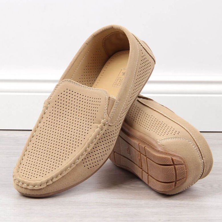 Mocasines calados slip on News M EVE341 beige 2
