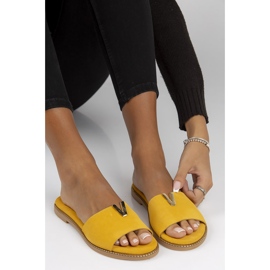Zapatillas Filippo LH-200 de piel amarillo 6