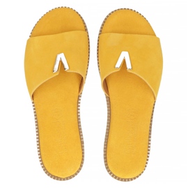 Zapatillas Filippo LH-200 de piel amarillo 4