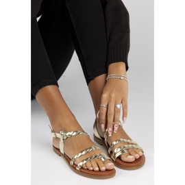 Sandalias de piel Filippo LH-310 oro dorado 5