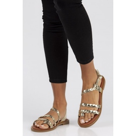 Sandalias de piel Filippo LH-310 oro dorado 3