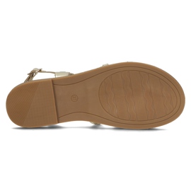 Sandalias de piel Filippo LH-310 oro dorado 2