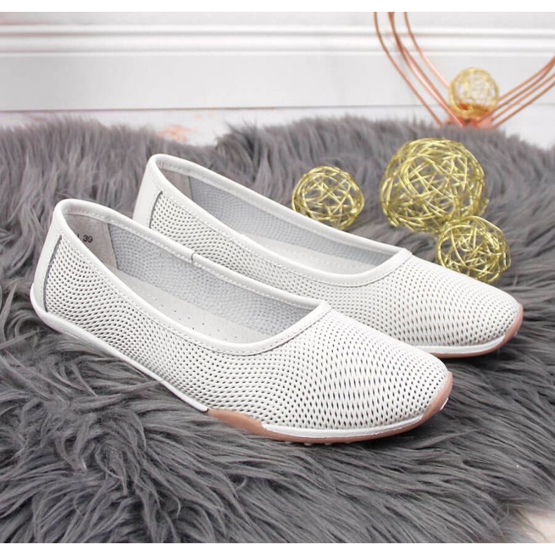 Bailarinas de piel calada Filippo W PAW322 blanco 2