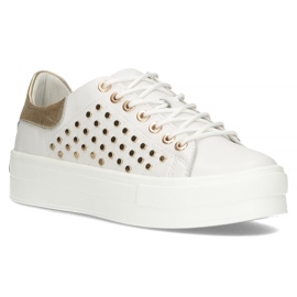 Zapatos de piel FILIPPO DP3531/22 Wh blanco dorado 4
