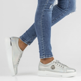 Zapatos de piel FILIPPO DP3506/22 Si plata 2
