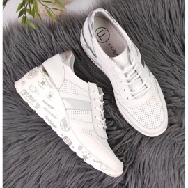 Zapatillas de cuero en la plataforma Filippo W PAW323 blanco 3