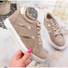 Zapatillas de cuero en la plataforma Filippo W PAW324A beige 1