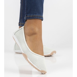 Bailarinas de cuero Filippo DP3681 / 22 Wh blanco 6