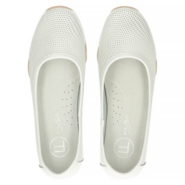 Bailarinas de cuero Filippo DP3681 / 22 Wh blanco 4
