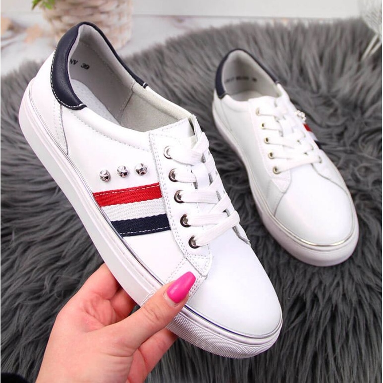 Zapatos de piel sneakers Vinceza W JAN87 blanco 1