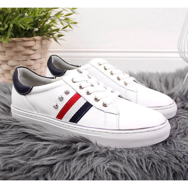 Zapatos de piel sneakers Vinceza W JAN87 blanco 2