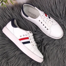 Zapatos de piel sneakers Vinceza W JAN87 blanco 3