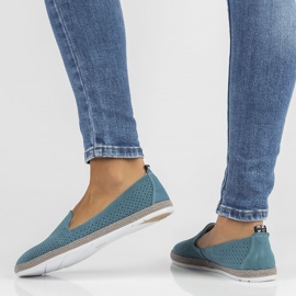 Zapatos de cuero Filippo DP081/22 Bl azul 7