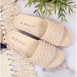 Pantuflas plataforma Potocki W WOL66B beige 3