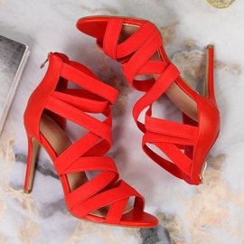 Sandalias de tacón alto Potocki W WOL69B rojo 3