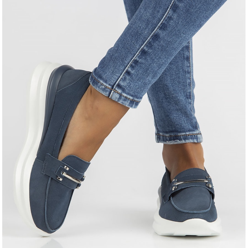 Zapatos de piel Filippo DP3504/22 Nv azul marino 2