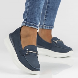 Zapatos de piel Filippo DP3504/22 Nv azul marino 1