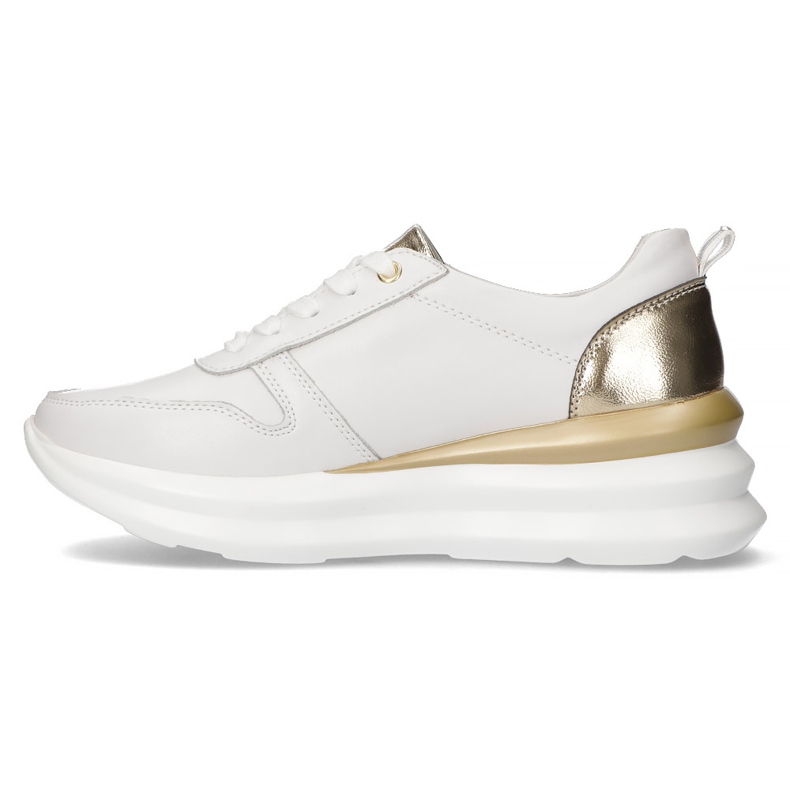 Zapatillas de cuero Filippo DP3505 / 22 Wh blanco dorado 2