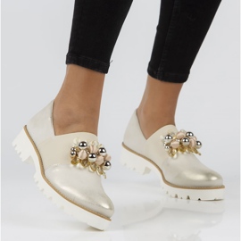 Zapatos de piel Filippo 166 / TR dorado 4
