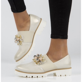 Zapatos de piel Filippo 166 / TR dorado 7