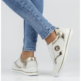 Zapatillas de cuero Filippo DP3544 / 22 Wh Go blanco 1