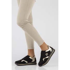 Zapatillas de cuero Filippo DP3544 / 22 Bk negro dorado 6