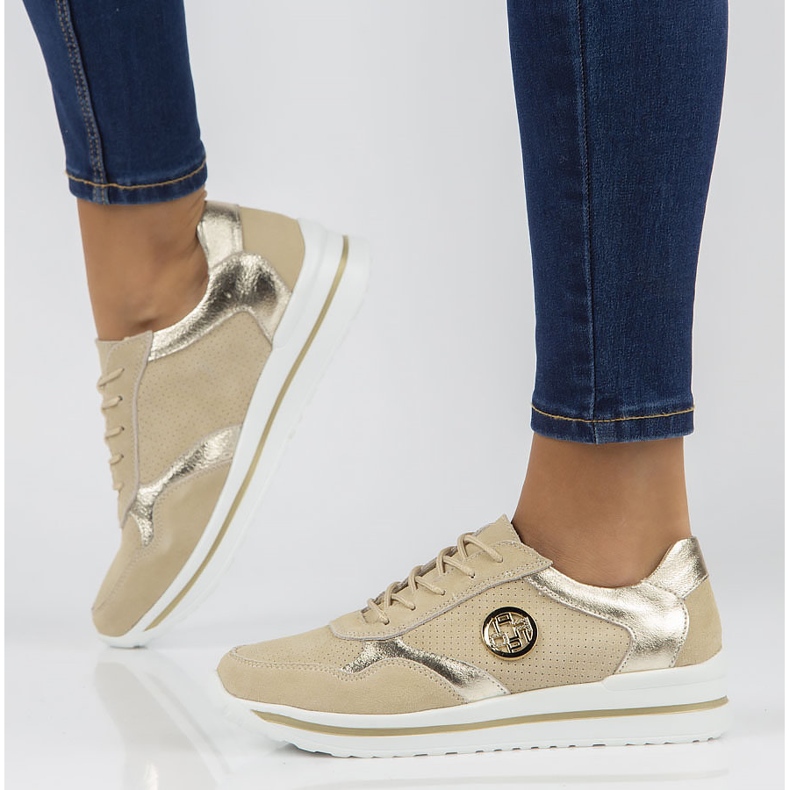 Zapatillas de piel Filippo DP3544/22 Be beige 2