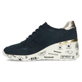 Zapatillas de cuero Filippo DP3550 / 22 Nv azul marino dorado 4